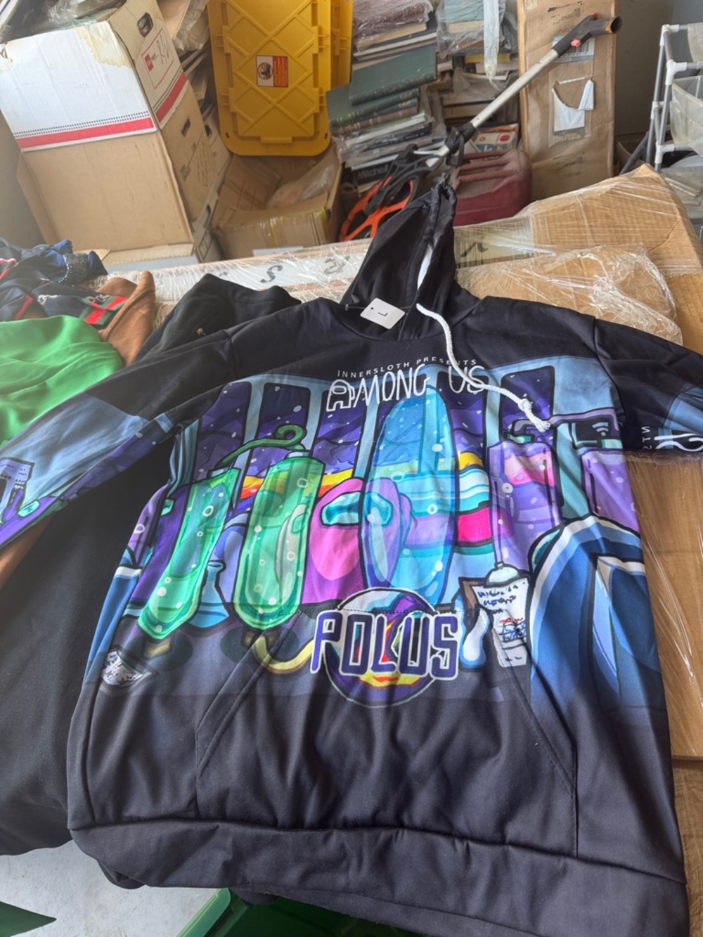 Among Us Graphic Hoodie with Colorful Space Crew Design